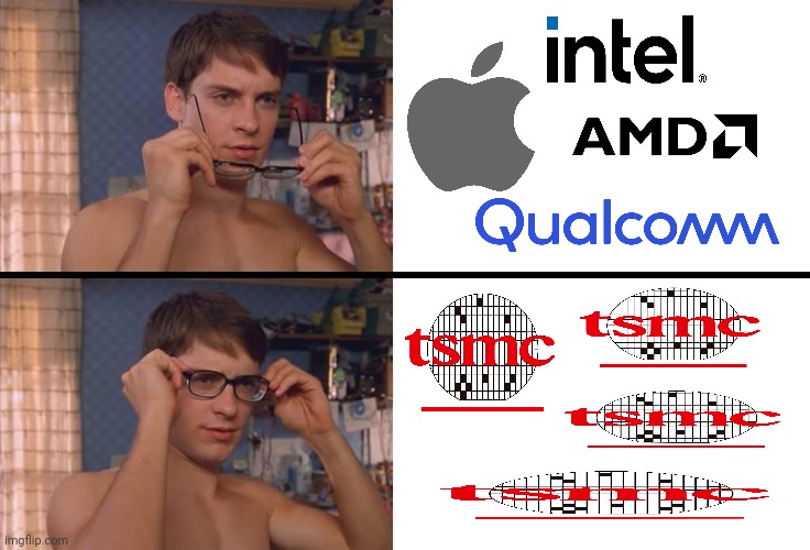 The truth about processors | image tagged in peter parker wearing glasses | made w/ Imgflip meme maker