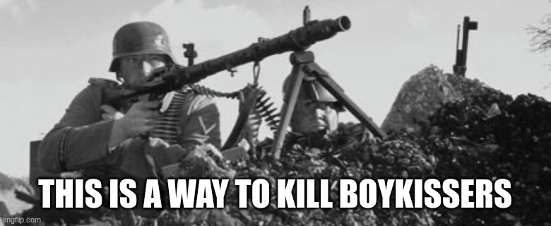 MG-34 | THIS IS A WAY TO KILL BOYKISSERS | image tagged in mg-34 | made w/ Imgflip meme maker