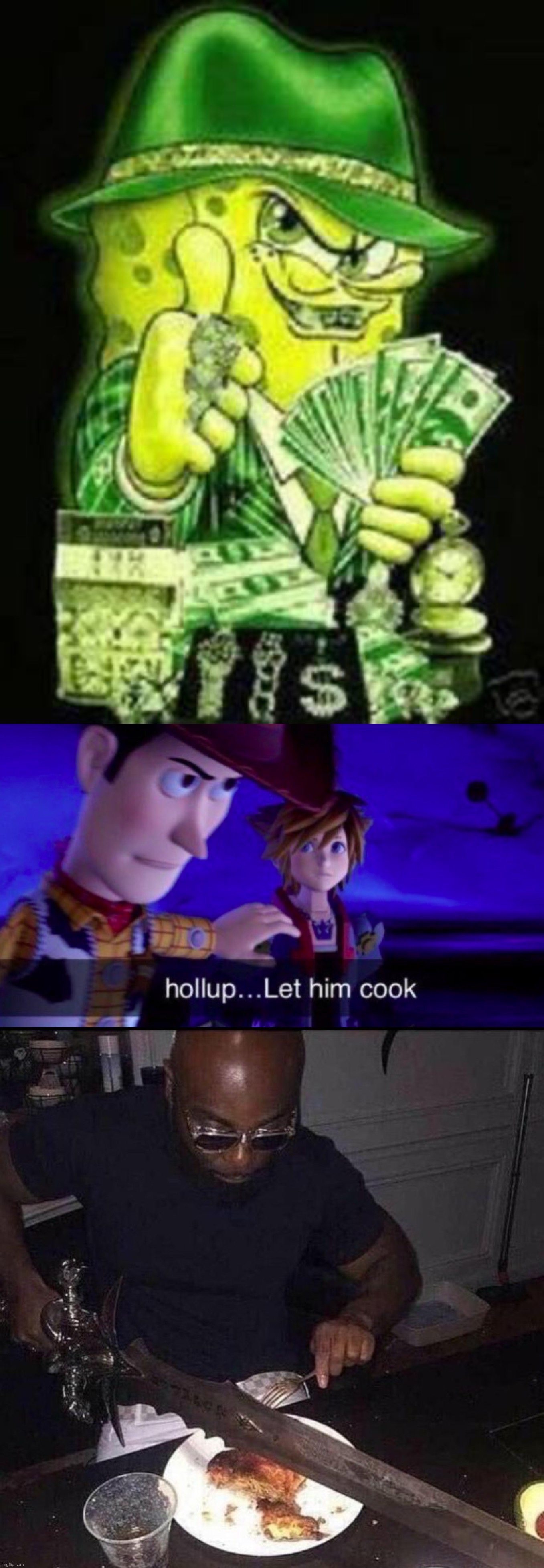 images plug! | image tagged in gangsta spongebob,let him cook,overkill sword | made w/ Imgflip meme maker