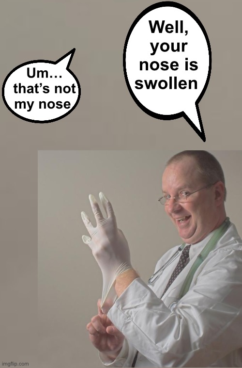 Well, your nose is swollen Um… that’s not my nose | made w/ Imgflip meme maker