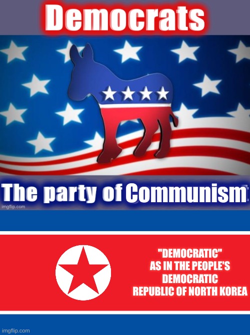 The NEW definition of Democratic: | Communism; "DEMOCRATIC" AS IN THE PEOPLE'S DEMOCRATIC REPUBLIC OF NORTH KOREA | image tagged in democrats the party of government,north korea | made w/ Imgflip meme maker