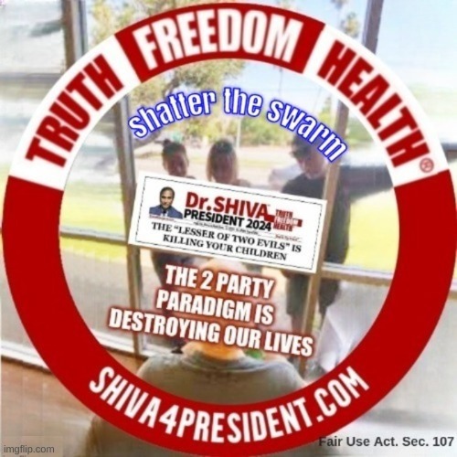 Shatter The Swarm | image tagged in shiva4president,truth,freedom,health,health care,corruption | made w/ Imgflip meme maker