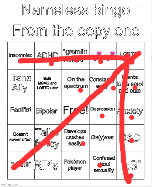 Nameless bingo | image tagged in nameless bingo | made w/ Imgflip meme maker