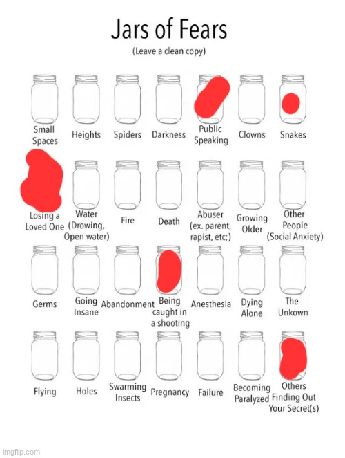 Jar of fears clear version | image tagged in jar of fears clear version | made w/ Imgflip meme maker
