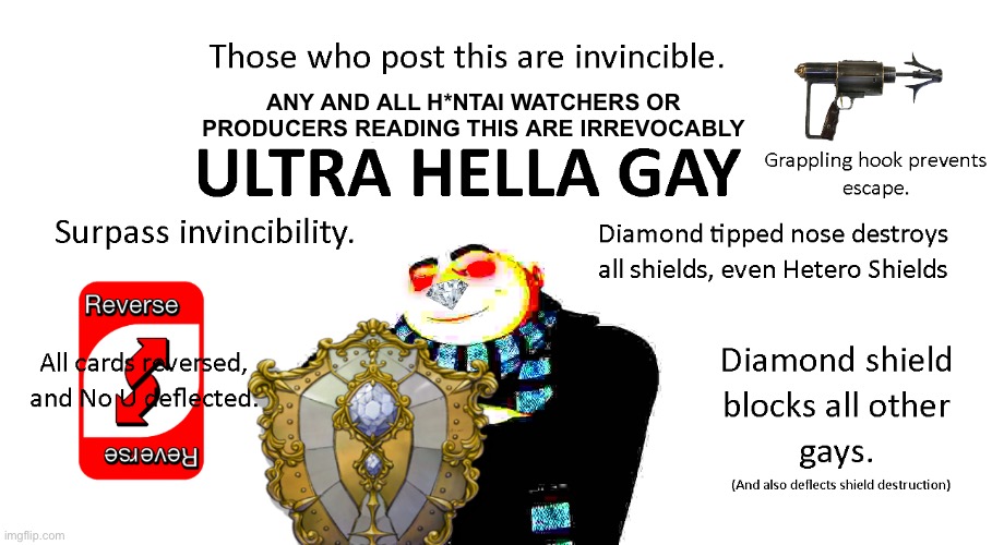 h*ntai watchers, you must realize you are doomed | ANY AND ALL H*NTAI WATCHERS OR PRODUCERS READING THIS ARE IRREVOCABLY | image tagged in ultra hella gay | made w/ Imgflip meme maker