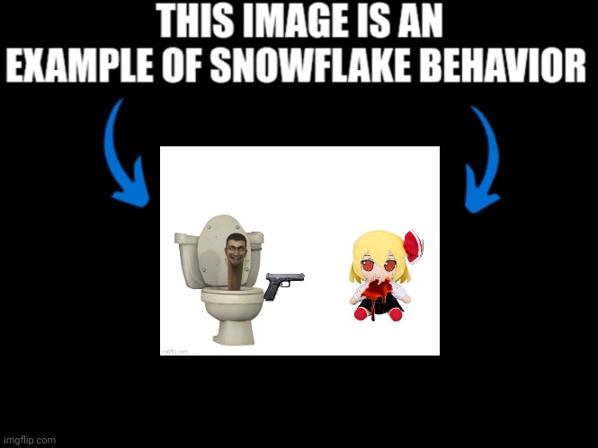 This image is an example of snowflake behavior dark mode | image tagged in this image is an example of snowflake behavior dark mode | made w/ Imgflip meme maker