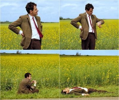 mr. bean waiting Blank Meme Template