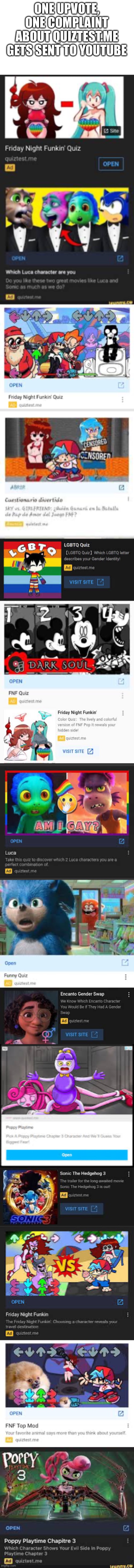 Im surprised that they actually surpassed lankybox in terms of brainrot | ONE UPVOTE, ONE COMPLAINT ABOUT QUIZTEST.ME GETS SENT TO YOUTUBE | made w/ Imgflip meme maker