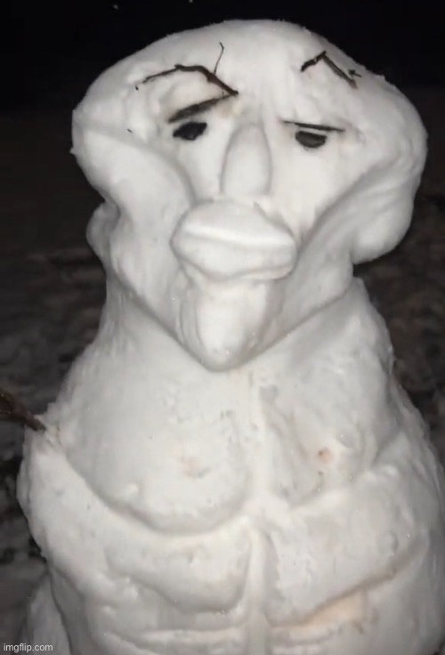 . | image tagged in mewing snowman | made w/ Imgflip meme maker