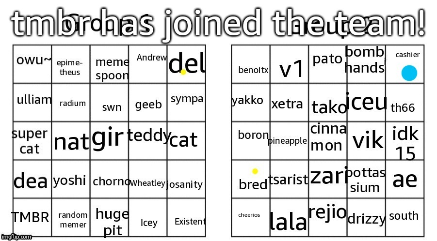 tmbr has joined the team! TMBR | made w/ Imgflip meme maker