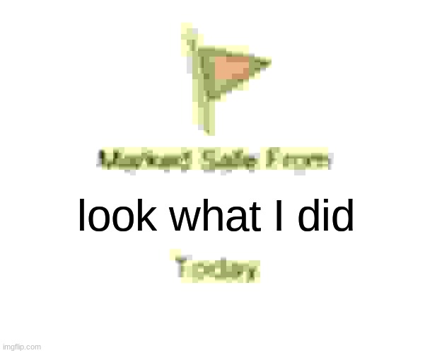 did stuff | look what I did | image tagged in memes,marked safe from | made w/ Imgflip meme maker