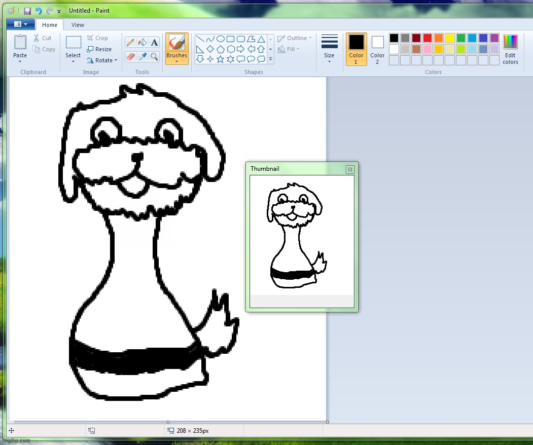 bowling pin dog in windows 7 lmaooo | made w/ Imgflip meme maker
