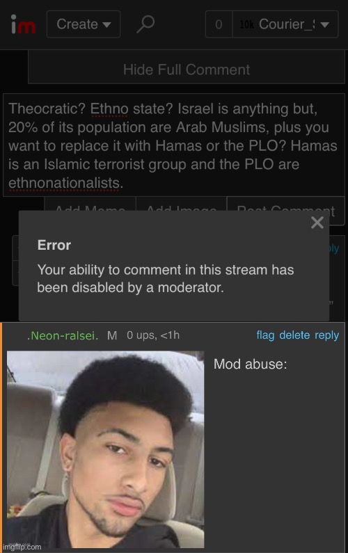 Mod abuse | image tagged in mod abuse | made w/ Imgflip meme maker