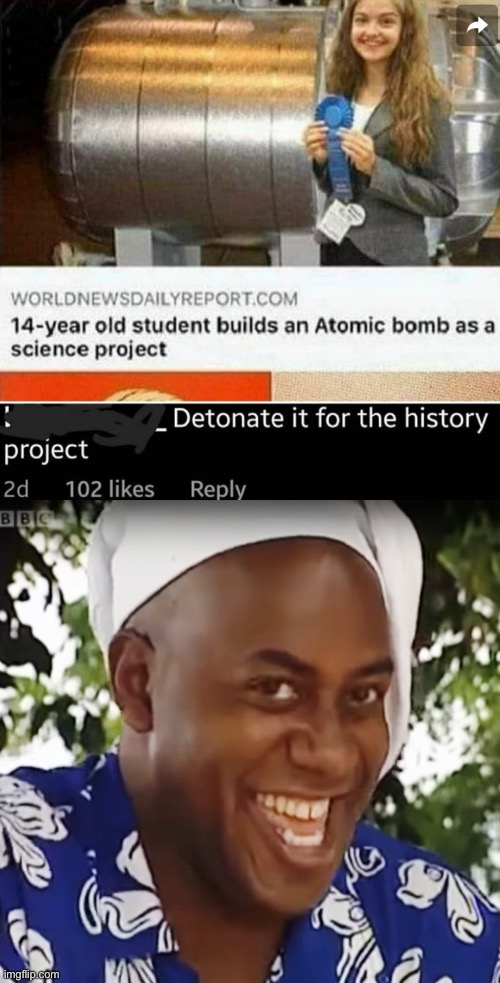 What a great idea | image tagged in hehe boi,science,history,nukes,oppenheimer | made w/ Imgflip meme maker