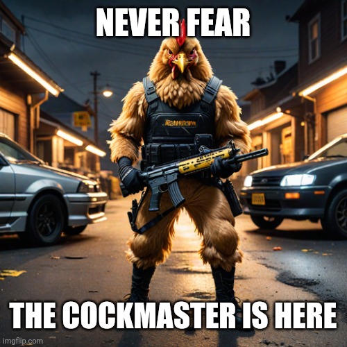 the cockmaster | NEVER FEAR; THE COCKMASTER IS HERE | image tagged in the cockmaster | made w/ Imgflip meme maker