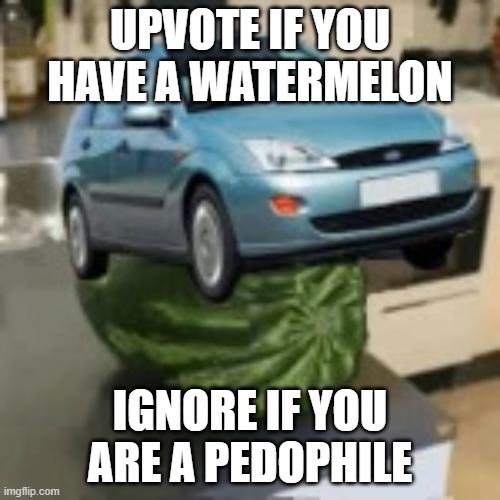 FocusMelon | UPVOTE IF YOU HAVE A WATERMELON; IGNORE IF YOU ARE A PEDOPHILE | image tagged in focusmelon,car,arabalar,garn47 | made w/ Imgflip meme maker