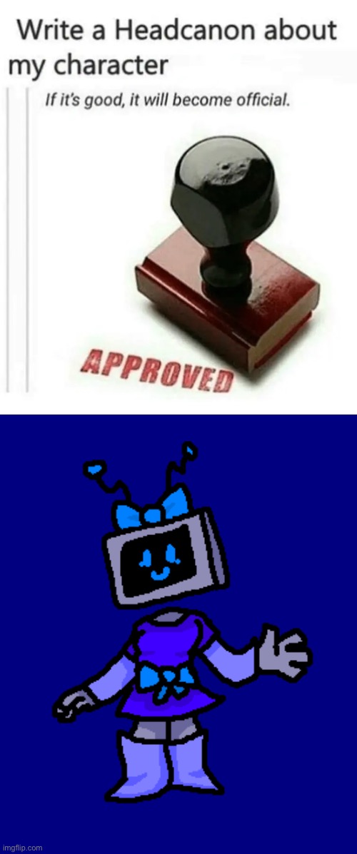 Here we go | image tagged in write a headcanon about my character | made w/ Imgflip meme maker