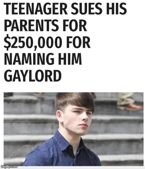 Teenager with unwanted name sues parents | image tagged in inhaling seagull,awkward moment sealion,i have achieved comedy | made w/ Imgflip meme maker