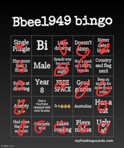 B I n g o =3 | image tagged in bbee1949 bingo | made w/ Imgflip meme maker