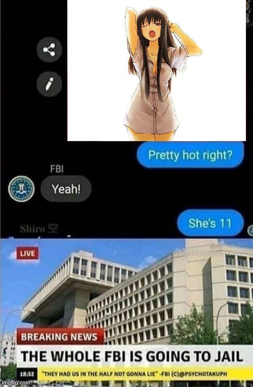 The whole FBI is going to jail | image tagged in the whole fbi is going to jail | made w/ Imgflip meme maker