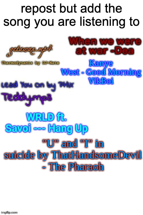 "U" and "I" in suicide by ThatHandsomeDevil - The Pharaoh | made w/ Imgflip meme maker