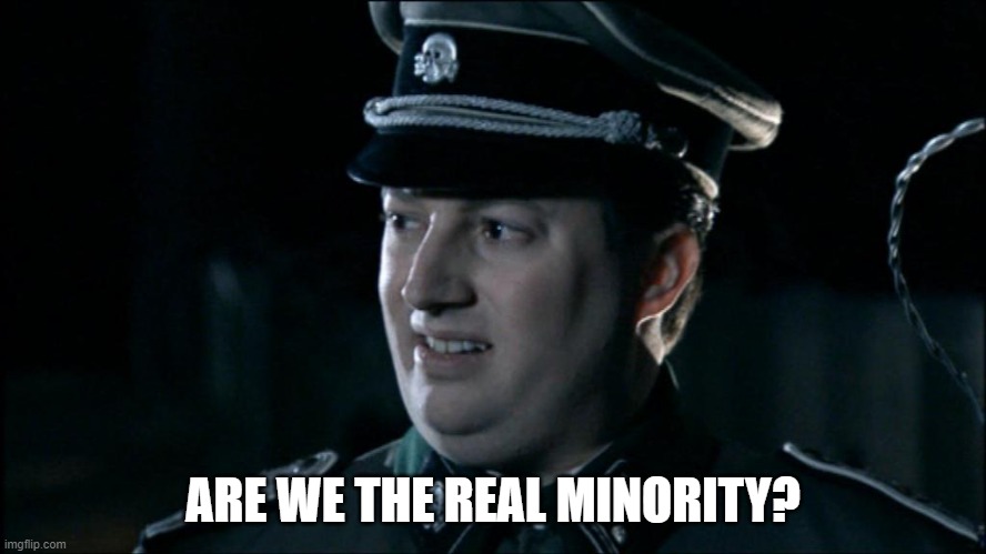 Are We The Baddies? | ARE WE THE REAL MINORITY? | image tagged in are we the baddies | made w/ Imgflip meme maker