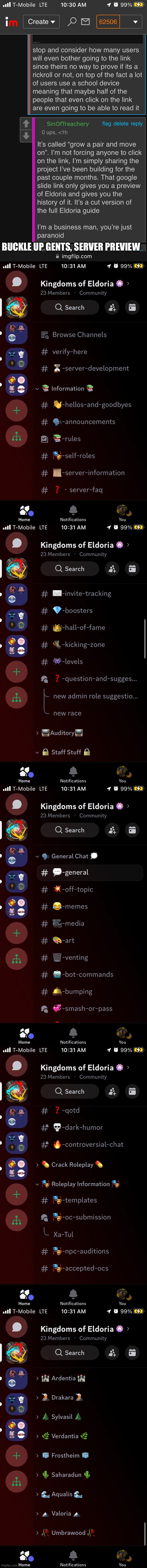 Eldoria | BUCKLE UP GENTS, SERVER PREVIEW | made w/ Imgflip meme maker