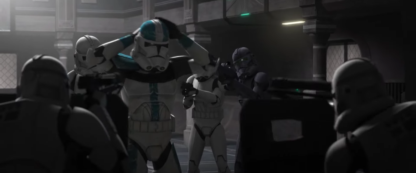 clone trooper surrendering Blank Meme Template
