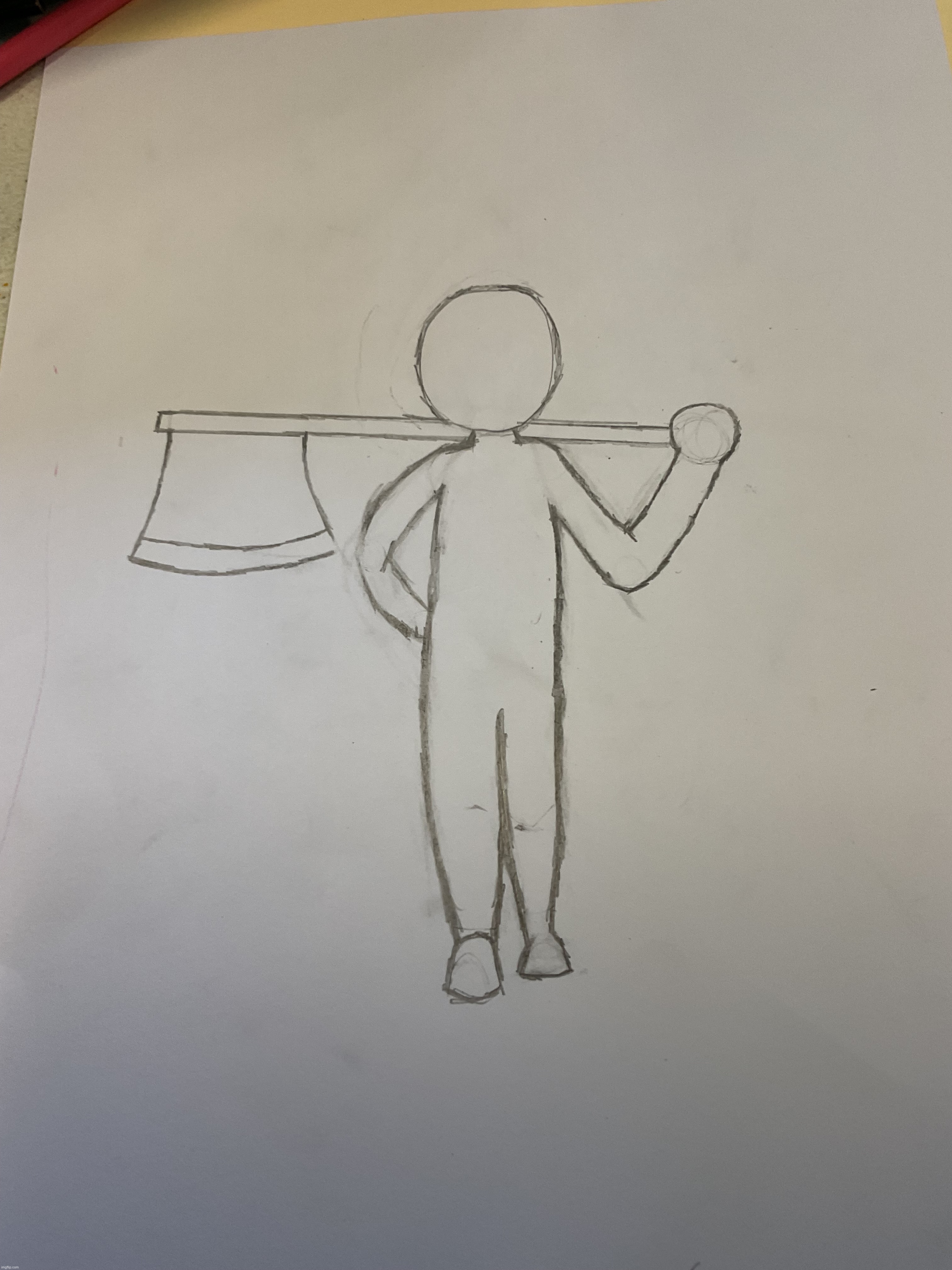 So I tried drawing on paper, without reference, or base, or nothing lol (Do i still suck at drawin on paper? What do u think) | made w/ Imgflip meme maker