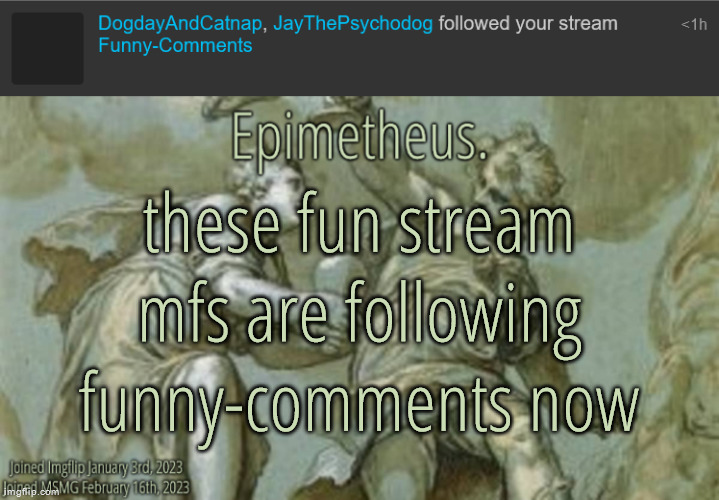 imagine making your username a reference to poppy playtime | these fun stream mfs are following funny-comments now | image tagged in silver announcement template 10 0 template | made w/ Imgflip meme maker