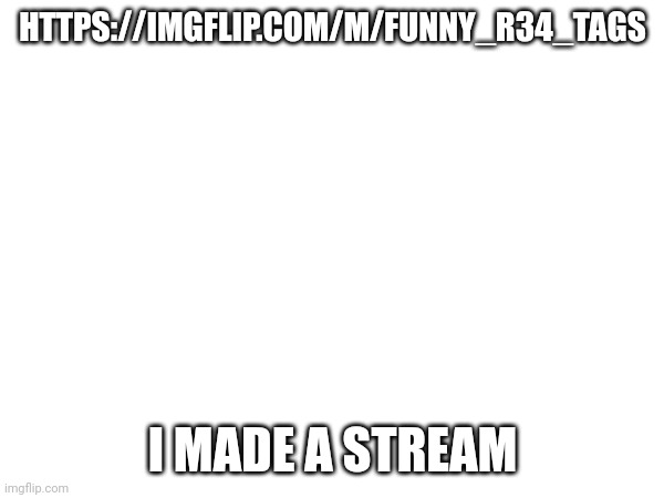 HTTPS://IMGFLIP.COM/M/FUNNY_R34_TAGS; I MADE A STREAM | made w/ Imgflip meme maker
