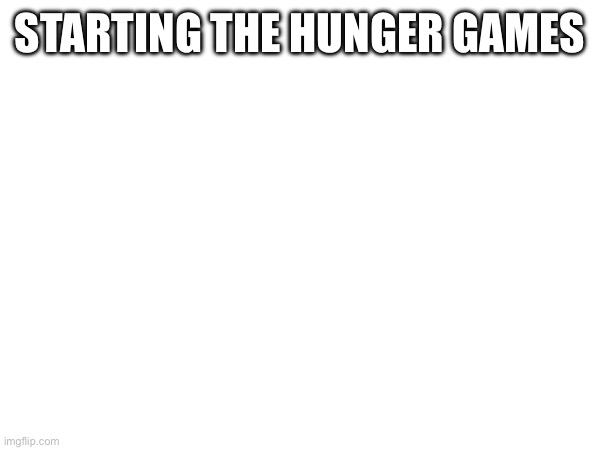 STARTING THE HUNGER GAMES | made w/ Imgflip meme maker