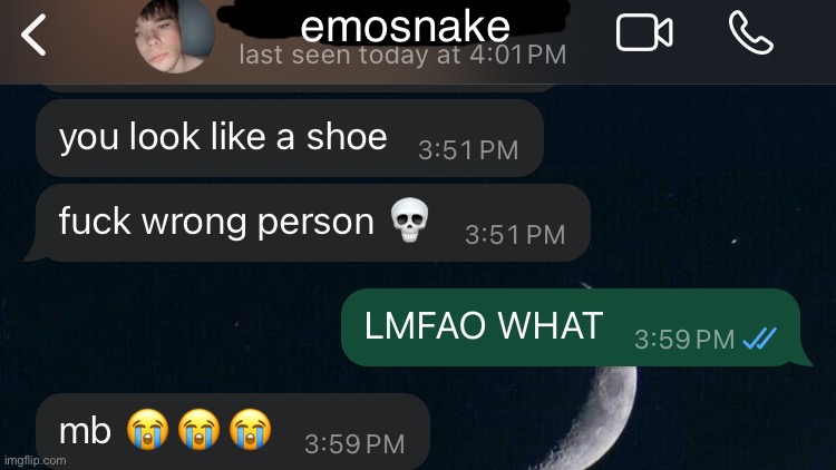 just got off of work and this is what i get as a notif lmfao | emosnake | made w/ Imgflip meme maker