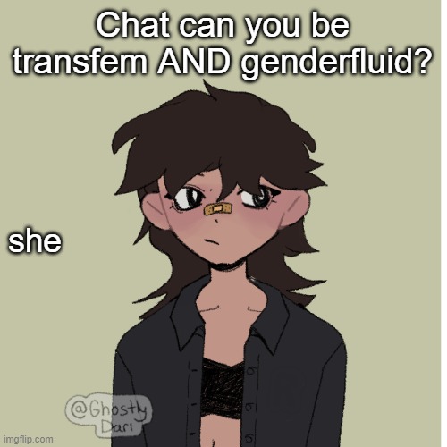 Neko picrew | Chat can you be transfem AND genderfluid? she | image tagged in neko picrew | made w/ Imgflip meme maker