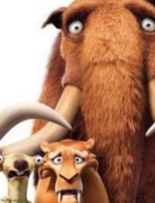 ice age shocked | image tagged in ice age shocked | made w/ Imgflip meme maker