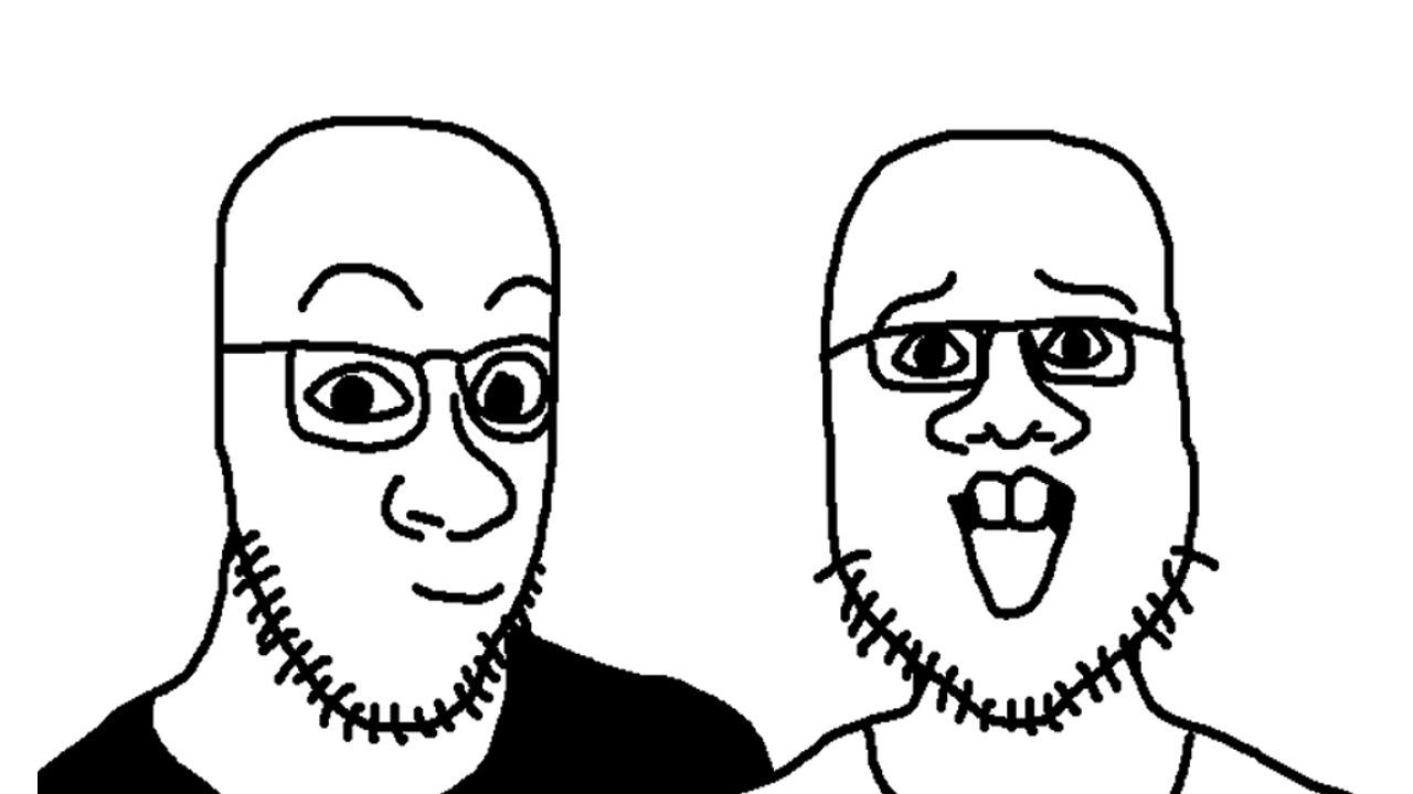 High Quality Soyjak duo Blank Meme Template