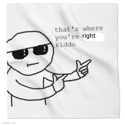 that's where youre wrong kiddo! | right | image tagged in that's where youre wrong kiddo | made w/ Imgflip meme maker