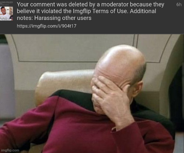 Andrew is mod abusing again(Fitna:he always is) | image tagged in memes,captain picard facepalm | made w/ Imgflip meme maker