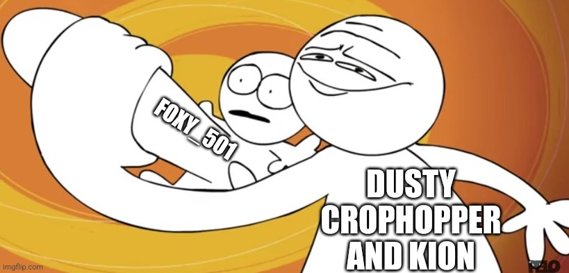 . | FOXY_501; DUSTY CROPHOPPER AND KION | image tagged in gay | made w/ Imgflip meme maker