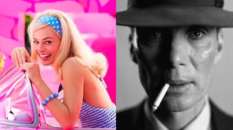 Barbie vs Oppenheimer - Barbenheimer | image tagged in barbie vs oppenheimer - barbenheimer | made w/ Imgflip meme maker