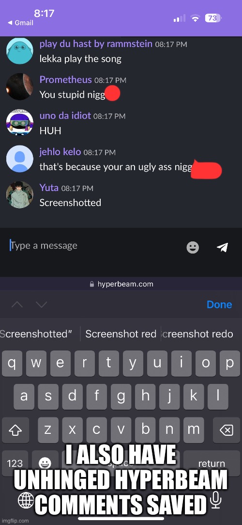I ALSO HAVE UNHINGED HYPERBEAM COMMENTS SAVED | made w/ Imgflip meme maker
