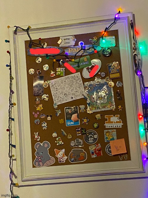 rate my bulletin board (image detailing the things on it in comments) | made w/ Imgflip meme maker