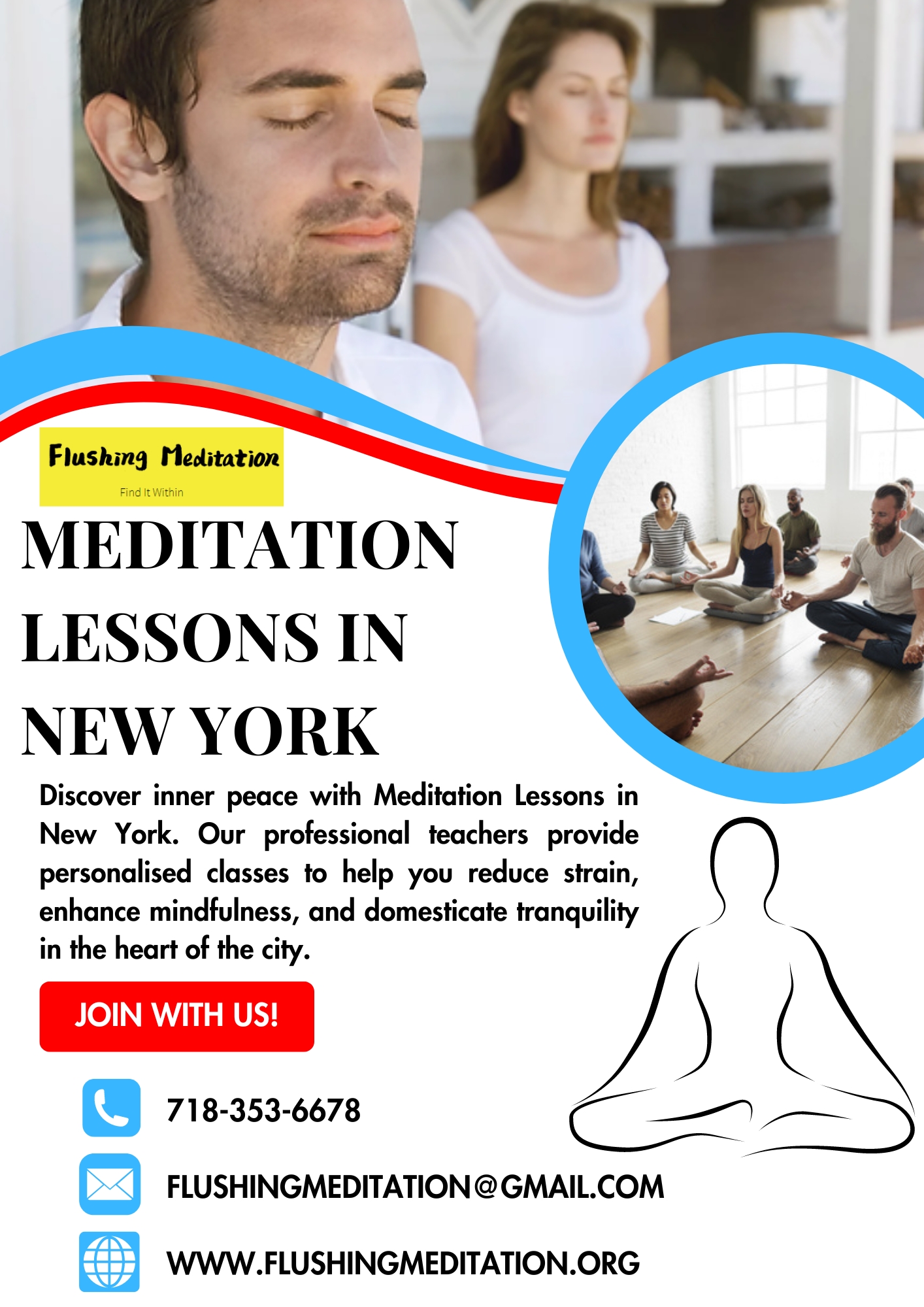 Meditation Lessons In New York Blank Meme Template