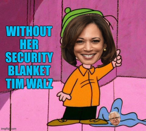 Kamala Will Not Do The CNN Interview... | image tagged in memes,politics,kamala harris,cnn,interview,security blanket | made w/ Imgflip meme maker