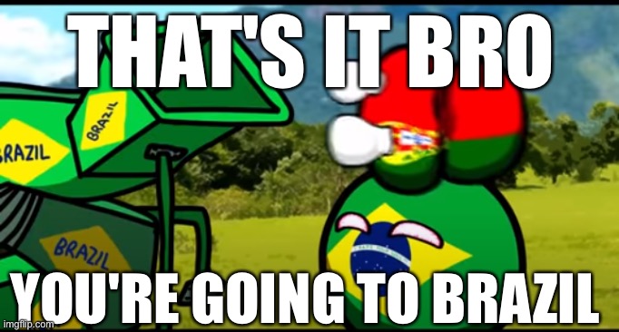 That's it bro you're going to brazil Blank Meme Template