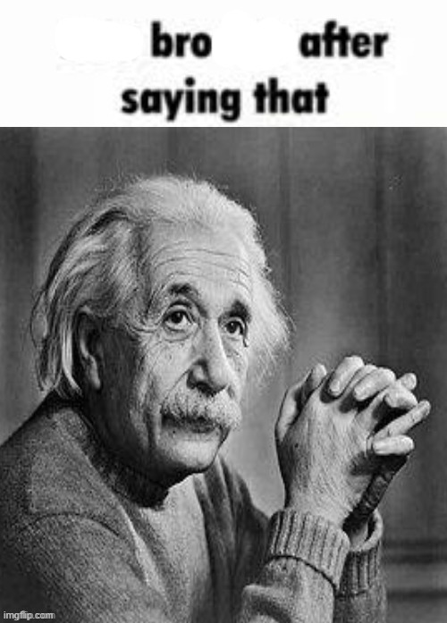 How bro felt after saying that (Albert Einstein) | image tagged in how bro felt after saying that albert einstein | made w/ Imgflip meme maker