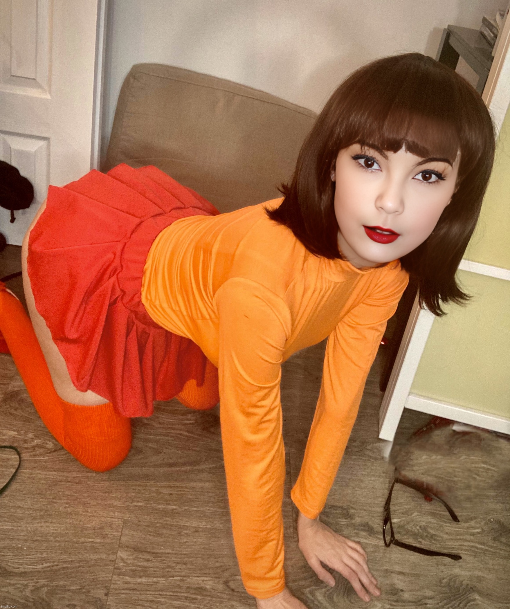 Jinkies | image tagged in velma,scooby doo,memes,cosplay,nerd,homemade | made w/ Imgflip meme maker