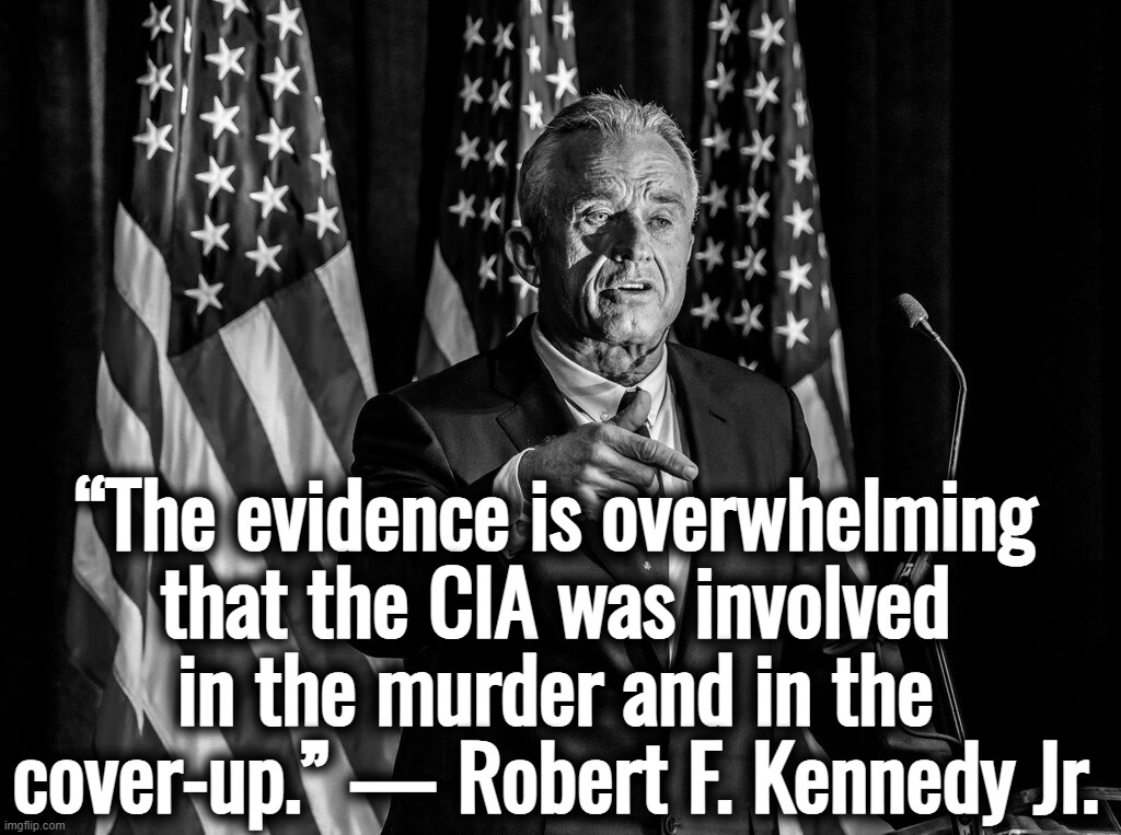 “It's a rigged system.” — Donald Trump | “The evidence is overwhelming that the CIA was involved in the murder and in the cover-up.” — Robert F. Kennedy Jr. | image tagged in john f kennedy,donald trump,george bush,joe biden,jimmy carter | made w/ Imgflip meme maker