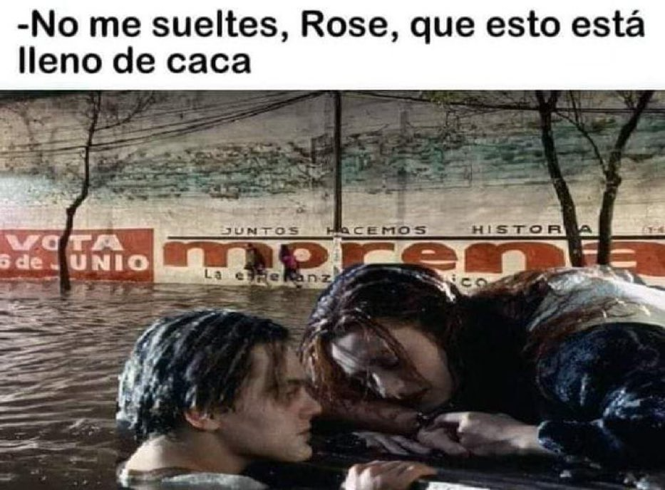 No me sueltes Rose que esto está lleno de caca Blank Meme Template