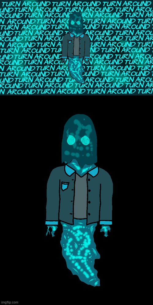 I drew Halt from Doors as a humanoid-ish ghost thing. :3 | made w/ Imgflip meme maker
